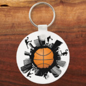 Basketball-Stadt Schlüsselanhänger (Vorderseite)