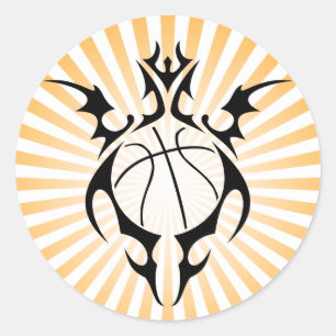 Basketball. Stamm. Runder Aufkleber