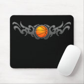 Basketball-Stammes- Flammen-Grau Mousepad (Mit Mouse)