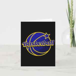 Basketball Star Blau und Gelb Karte