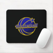 Basketball Star Blau und Gelb Mousepad (Mit Mouse)