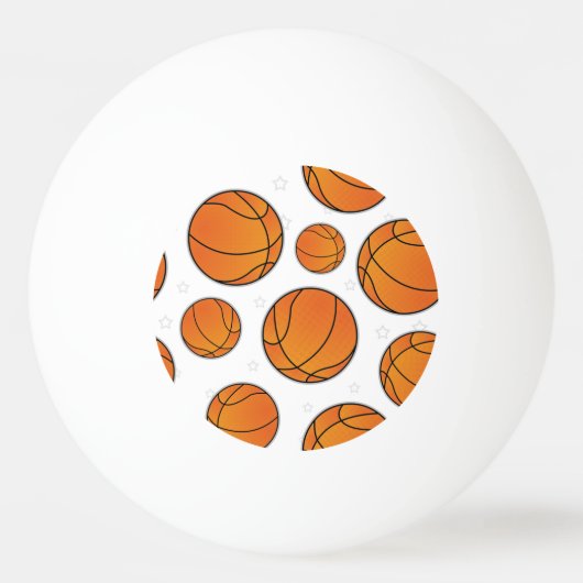 Basketball - Star-Muster Tischtennisball (Vorderseite)