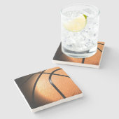 Basketball Steinuntersetzer (Seitenansicht)