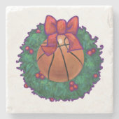 Basketball Steinuntersetzer (Vorderseite)