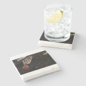 Basketball Steinuntersetzer (Seitenansicht)