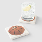 Basketball Steinuntersetzer (Seitenansicht)