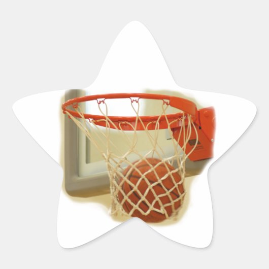 Basketball Stern-Aufkleber (Vorderseite)