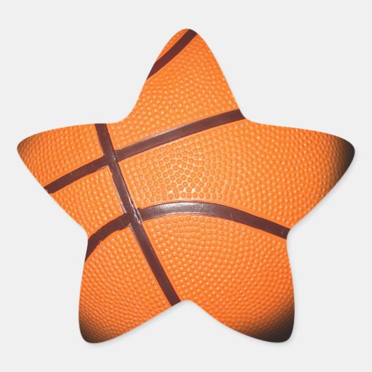 Basketball Stern-Aufkleber (Vorderseite)