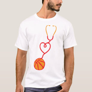 Basketball Stethoskop Herz Stetoskop 1 T-Shirt