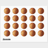 Basketball-Sticker Runder Aufkleber (Blatt)