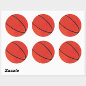 Basketball-Sticker Runder Aufkleber (Blatt)