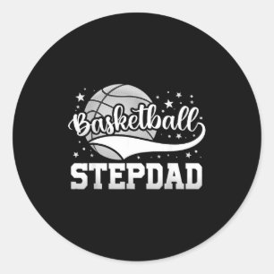 Basketball-Stiefvater Basketballspieler Runder Aufkleber