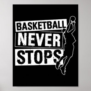 Basketball stoppt Basketball-Spiel Poster