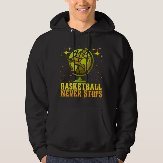 Basketball stoppt nie hoodie (Vorderseite)