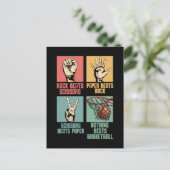 Basketball-süchtig Postkarte (Stehend Vorderseite)