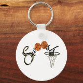 Basketball Swoosh Schlüsselanhänger (Vorderseite)