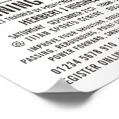 Basketball-Symbol, Basketballtrainingskurs Poster (Ecke)