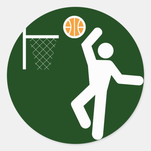 Basketball Symbol Sticker (Vorderseite)