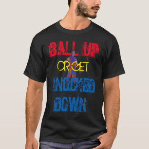 Basketball-T-Stück Ball-oben - Schwarzes T-Shirt