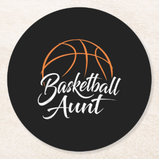 Basketball Tante Basketball Mama Tantchen Geschenk Runder Pappuntersetzer