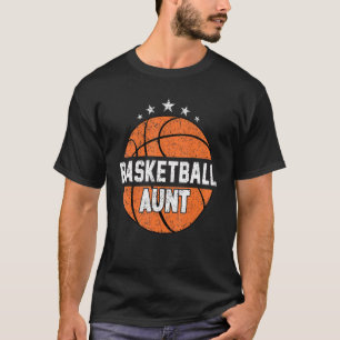 Basketball Tante Familie Matching Happy Mütter Tag T-Shirt