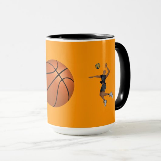 Basketball Tasse (VorderseiteRechts)
