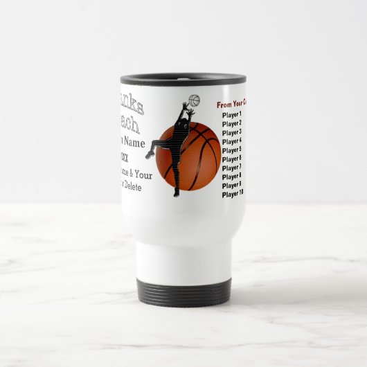 Basketball Tasse Coach Name, Spielernamen, NUMBERN (Mittel)