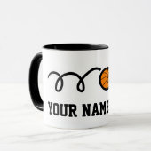 Basketball-Tasse | Personalizable der Nr. 21 Tasse (Vorderseite Links)