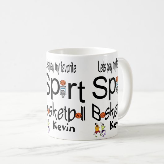 Basketball-Tasse Sport Kaffeetasse (VorderseiteRechts)