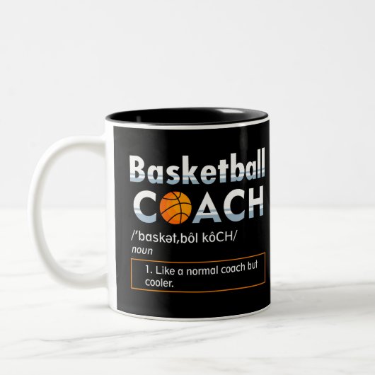 Basketball-Tasse Zweifarbige Tasse (Links)
