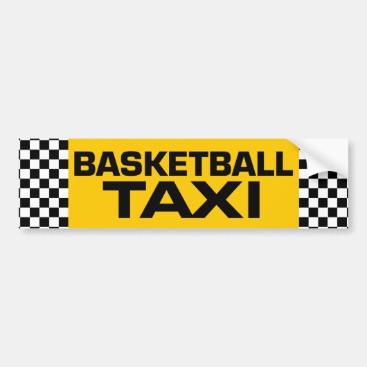 Basketball-Taxi Autoaufkleber (Vorne)