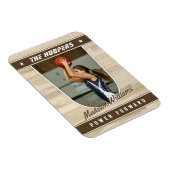 Basketball Team Anpassbar Braun Souvenir Magnet (Rechte Seite)