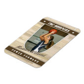 Basketball Team Anpassbar Braun Souvenir Magnet (Linke Seite)