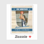 Basketball Team Anpassbare Blue Souvenir Aufkleber (Blatt)