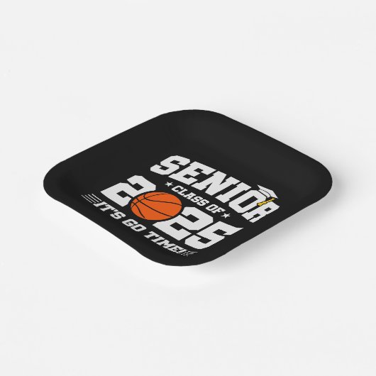 Basketball Team Class 2025 Abschluss Senior 2025 Pappteller (Gewinkelt)