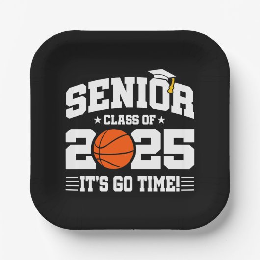 Basketball Team Class 2025 Abschluss Senior 2025 Pappteller (Vorderseite)