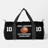 Basketball Team Coach oder Player Black Personalis Duffle Bag (Vorderseite)
