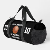 Basketball Team Coach oder Player Black Personalis Duffle Bag (Rechte Ecke)