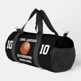Basketball Team Coach oder Player Black Personalis Duffle Bag