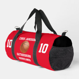 Basketball Team Coach oder Spieler Red Personalisi Duffle Bag