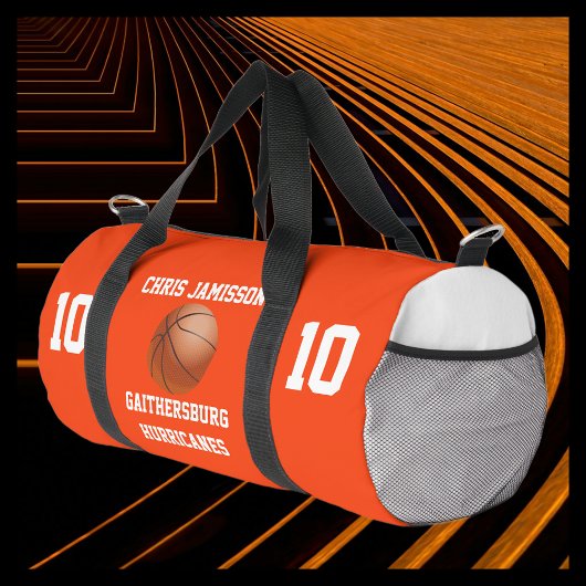 Basketball Team Coach Player Orange Personalisiere Duffle Bag