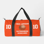 Basketball Team Coach Player Orange Personalisiere Duffle Bag (Vorderseite)