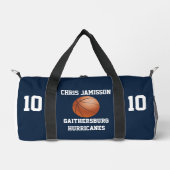 Basketball Team Coach Spieler Navy Blue Personalis Duffle Bag (Vorderseite)
