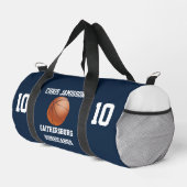 Basketball Team Coach Spieler Navy Blue Personalis Duffle Bag (Rechte Ecke)