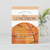 Basketball Team Ende der Saison Luncheon Einladung (Stehend Vorderseite)