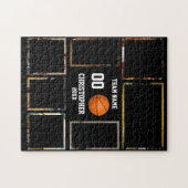 Basketball Team FotoCollage Puzzle (Horizontal)