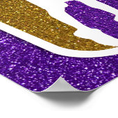 Basketball Team Glitter Sports College High School Poster (Ecke)