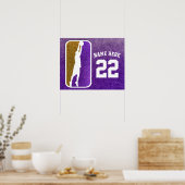 Basketball Team Glitter Sports College High School Poster (Küche)