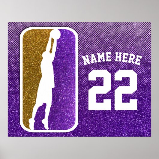 Basketball Team Glitter Sports College High School Poster (Vorne)