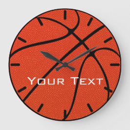 Basketball-Team-kundenspezifische Text-Wanduhr Große Wanduhr